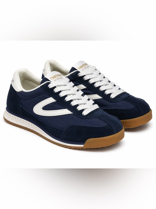 Tretorn Shoes - Tretorn Navy Blue White Gum Sole Retro Sneakers Size 8.5